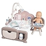 Smoby Toys - Baby Nurse Cocoon Puppen-Spiel-Set für Kinder ab 3 Jahren - 3-in-1 Spielcenter (Puppenbett, Wickeltisch & Ess-Station) - inkl. Puppe & Puppen-Zubehör