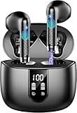 Bluetooth 5.4 Kopfhörer, In Ear Kopfhörer Kabellos Bluetooth 2025 Neu Kabellose Kopfhörer mit 4 ENC Mic, Noise Cancelling Ear buds 56Std Tiefer Bass, USB-C, IP7 Wasserdicht Sport Ohrhörer, LED-Anzeige