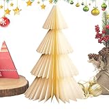 Papier-Weihnachtsbaum – 3D-Faltbarer Papierbaum, Faltbare Papier-Weihnachtsdekoration Für Den Schreibtisch, | Für Tischplatte, Zuhause, Büro, Party, Kamin, Schrank, Esszimmer, Wohnzimmer, Schla