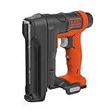 Black+Decker Akku-Tacker (Nagelgröße 14 – 16 mm, Kapazität für 86 Klammern, 20 Impulse/min. variable Schlagkrafteinstellung, für Polster- und Holzarbeiten, Lieferung ohne Akku und Ladekabel) BDCT12N