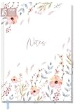 Notizbuch A5 liniert [Sweet Flowers] von Trendstuff by Häfft | 124 Seiten, 62 Blatt | ideal als Tagebuch, Bullet Journal, Ideenbuch, Schreibheft | nachhaltig & klimafreundlich