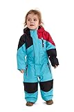 Killtec Schneeanzug Kinder Kesley Mini - Skioverall mit Kapuze - 10.000 mm Wassersäule - Skianzug für Jungen und Mädchen, Türkis, 122/128