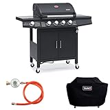 TAINO RED 4+1 Brenner Gasgrill Abdeckung Set Gasregler BBQ Grill Zubehör Cover