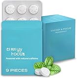 Energiekoffeinminze, Energie, um Gummi zu fokussieren, Energie für die Fokussierung, zuckerfreie nootrope kognitive Gehirnleistung,1pcs