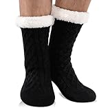 SockWaddles Kuschelsocken Herren, Thermosocken, Stoppersocken, Hüttensocken, Flauschige Hausschuhsocken Weihnachtssocken, Weihnachts Geschenke für Männer, Größe 39-46