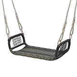 LIFEZEAL Outdoor Schaukel, hängeschaukel aus PE-Rattan & Metall, Hängesitz mit Armlehnen, Gartenschaukel mit 2 Seilen für Veranda, Baum, bis zu 180 kg