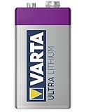 VARTA Batterien 9V Blockbatterie, 1 Stück, Ultra Lithium, hohe Leistung für Rauchmelder, Brand- & Feuermelder, Digitalkamera