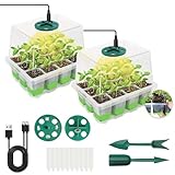 Mini Gewächshaus mit Licht, Anzucht Gewächshaus, Sonnenähnliche Pflanzenlichter mit vollem Spektrum, Anzuchtset Zimmergewächshaus Anzuchtkasten pflanzenlampe anzucht (transparent Base)