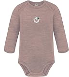 normani Unisex Baby Merino Langarm Body Strampler Bodysuit Einteiler aus 100% Merinowolle und Oeko-Tex Standard 100 Farbe Rosa Größe 86