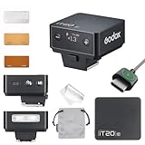 GODOX IT20 C Kamera Blitz, IT20C TTL Mini Blitzgeräte, 700 Blitze, Recycle-Zeit von nur 1,5 Sekunden, Kompatibel mit Canon EOS R RP R5 R6 R7 R5 Mark II R6 Mark II 90D 750D M50 M3 (Schwarz)