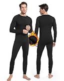 Thermounterwäsche Herren, Atmungsaktiv Funktionsunterwäsche Skiunterwäsche Set Männer Winter Lange Thermo Ski Unterwäsche Set für Joggen,Radfahren,Fußball,Skifahren,Motorrad
