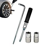 Radmutternschlüssel | Radwechselwerkzeug 4-in-1 | Werkzeugset für die Reparatur von Arbeitssparern, Autozubehör zur Wartung von