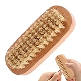 Nagelbürste aus Holz, 30 g, wiederverwendbar, für Maniküre, Pediküre, mit Wildschweinborsten, für Erwachsene, Jugendliche und Senioren, Salon und Heimgebrauch