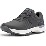 FitVille Herren SpeedEx Golfschuhe V4 Sneaker Extra Weit Walking Schuhe Leichte Bequeme Man Schuhe mit Schnürung atmungsaktive Trainingsschuh für Golf Sport Holzkohle Grau 49 EU Weit