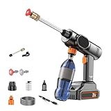Hochdruckreiniger – Hochdruckreiniger | Unterlegscheiben | Akku-Waschanlage für Terrasse, kompakt, für Auto, Garten, Zäune, Hof, Auto-Waschmaschine mit verstellbarer Düse, Zubehör für Heimautos