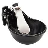 Kerbl Tränkebecken (Farbe schwarz, Wasseranschluss G1/2“, Fassungsvermögen 1,45 L, Druckzunge Edelstahl, Tränke) 221500