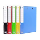 Dokumentenmappe 20 Packungen Kunststoff Ordner Mischfarbe Abdeckung Zwischenablage Doppelordner Daten Organisation Ordner Binder for Büro, Schule und Geschäft Dokumententaschen