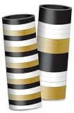 Folat 63761 Luftschlangen-BlackGold HNY-4 mm x 4 Meter-2 Stück-Silvester Deko, Neujahrs Party, Neujahr Silvesterdeko, Frohes Neues Jahr, Happy New Year, Mehrfarbig