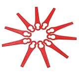 100 Stück Kunststoff Rasentrimmer Klingen Akku-Rasenmäher Klingen 85mm Rasenmäher Schneidklingen Gartenmäher Ersatzklingen für Einhell Rasentrimmer - Rot