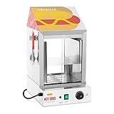 Royal Catering RCHW 1000H Hot Dog Steamer 100 Würstchen 25 Brötchen 1000 W Hot Dog Wärmer Würstchenwärmer