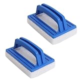 2 Stück Pool Schwamm Bürsten, Pool Randreiniger, Blau Mit Griff Schwimmbadbürste, Poolreinigung Schwamm, Handschrubber, Pool Reinigungsbürste für Spa, Algenbürste Geeignet zum Reinigen von Schmutz