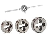 Schneideisen, Aussengewindeschneider, Gewindeschneideise, Geeignet zum Erstellen von Außengewinden mit Abgerundeter Außenkontur, Ermöglicht Präzises Gewindeschneiden, 3 Stück