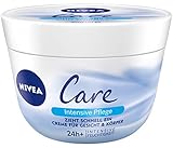 NIVEA Creme für Körper & Gesicht, 1 x 400 ml Tiegel, Care Intensive Pflege