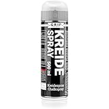 GRIP Eventbasics Kreidespray 500 ml, weiß, mit Überkopfdüse, Sprühkreide für temporäre Markierungen