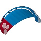 HQ4 118048 - Rush Pro School 300 Blue, Vierleiner Lenkmatte Depower-Trainerkite, Spannweite: 300cm, inkl. 200kp Dyneemaschnüre 4x20m auf Depower-Controlbar 50cm, 4-24 Knoten