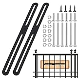 2 Stück Befestigungsset für Zaunbriefkasten, Verstellbare Flachverbinder, Edelstahl Briefkästen Befestigungs Set, Flachverbinder Edelstahl für Schränke, Regale, Möbel, Briefkastenmontage (275 x 24 mm)