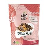 Bio Beeren Müsli - 375g. Musli mit Hafer und Roggenflocken mit Trockenfrüchten und Getrockneten/Gefriergetrockneten Früchten wie Schwarzkirsche Johannisbeere Erdbeere und Himbeere.