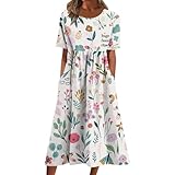 Hemdkleid Damen Sommer Kleid Sexy Damen Strickkleid Rot Stillkleid Sommer Shirt Kleider Sommerkleid Maxi Lange Sommerkleider