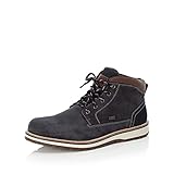 Rieker Herren Schnürstiefeletten F8410, Männer Stiefeletten, wasserabweisend, riekerTEX,uebergangsschuhe,uebergangsstiefel,blau (16),43 EU / 9 UK