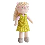 HABA 306529 - Puppe Leonore - Stoffpuppe mit abnehmbarer Brille für Kinder ab 18 Monaten zum Spielen und Kuscheln aus weichen Materialien - Größe: 30 cm