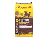 JOSERA Festival (1 x 12,5 kg) | Adult | Premium Trockenfutter für ausgewachsene wählerische Hunde | Lachs & Geflügel | leckerer Soßenmantel - auch zum Einweichen | weizenfrei | Hundefutter | 1er Pack