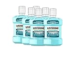 LISTERINE Cool Mint milder Geschmack (1000 ml), antibakterielle Mundspülung ohne Alkohol mit ätherischen Ölen, für ein langanhaltendes Frischegefühl (6 x 1000ml)