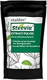 GESUND & Leben | Neues Design | vitaldoc Steevia Extrakt Pulver Nachfüllbeutel 50g klimaneutral | Süßkraft bis 350 x stärker als Zucker - aus den Blättern der Steviapflanze - kalorienfrei