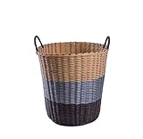 BOGAZY Wäschekorb Wäschebox Kunststoff Rattan Wäschekorb Schmutzige Kleidung Aufbewahrungskorb Home Clutter Aufbewahrungsbehälter Wäschesammler(A,34 * 46 * 45cm)