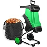 Elektrischer Laubhäcksler 2400 W, 4500 U/min, geräuscharmes Design, 50 l Kapazität für schnelle Gartenreinigung, ideal für Kompost- und Mulchherstellung