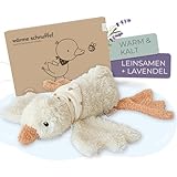 BJORKI Wärmekissen Baby & Kinder - Kuscheltier Wärmekissen mit Leinsamen Füllung für die Mikrowelle - Perfekt als Schlummer Kuscheltier und beruhigendes Kuschelkissen für Wärme & Wohlbefinden