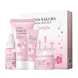 Hauttäglich Hautpflege Set Sanfte Haut Reinigung & Pflege Teenage Mädchen und Frauen Geschenkset inklusive Cleanser Serum Essence Augencreme (4 Stück)