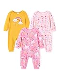 PATPAT Baby Spieler Neugeborene 3pcs Set, Strampler für Baby-Jungen/Mädchen, Baby Schlafanzug Strampler Ohne Füße, Bodyverlängerung Babysachen Kleidung, Koala/Einhorn/Weihnachten Bekleidung Geschenk