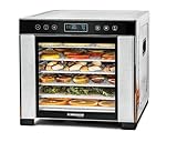 ROMMELSBACHER Dörrautomat DA 950, Dörrfläche 0,6 m², 6 Edelstahl-Dörrtabletts, Warmhaltefunktion, Favoritenprogramm, 99 Std. Zeitschaltuhr, Temperatur einstellbar (35 °C – 75 °C)