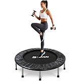 BCAN 36 Mini Trampolin Rebounder für Erwachsene, Max Load 77.1 kg, Schwarz, Runde Form, Erwachsene Fitness Enthusiasten