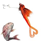 Angelköder Swimbait | Gelenkköder 22 cm mit 3D-Auge und behaarten Design, Köder für 3D-Augen mit Haareffekt für Brosche, Zander, Wels, Barsch im Fluss, See, Süßwasser, Salzwasser