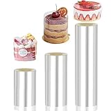 3 Rolle Tortenrandfolie - 8cm/10cm/15cm Hoch * 10m Tortenfolie, Transparent Acetat Rolle Verdicken, Tortenrandfolie Wiederverwendbar für Tortendeko Schokolade Mousse Kuchen Dessertringe