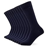 FM London Herren (10er-pack) Einfarbige Herrensocken Socks, Marineblau, 39-45 EU