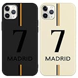 nurkorki 2 Stück Schutzhülle für Hülle iPhone 6 4.7', Fußball Jersey 7 Design Muster Fußball Club mit Silikon Weich TPU Handyhülle,Kratzfest Stoßfest Handyhüllen Schutzhülle