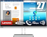 Lenovo L27i-40 | 27' Full HD Monitor | 1920x1080 | 100Hz | 300 nits | 4ms Reaktionszeit | HDMI | VGA | AMD FreeSync | grau