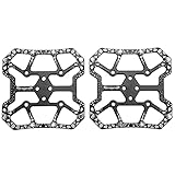 Fahrrad Pedal Adapter Selbstverriegelnd Profilierte Pedalplatten SPD Bikepedale Universell Für Rennrad Mountainbike Aluminiumlegierung 90mm 2 Stück (Schwarz)